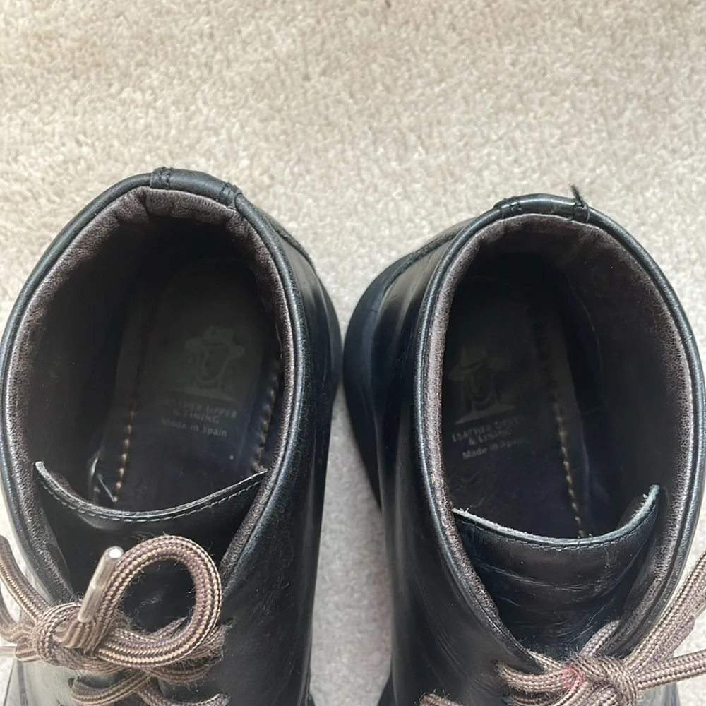 Havana Joe black leather lace up boots